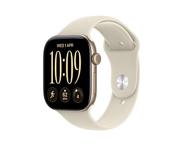 Apple Watch Series 12 GPS + Cellular Koperta 42mm z Aluminium w kolorze Jasnego złota z Paskiem sportowym w kolorze Piasku - S/M