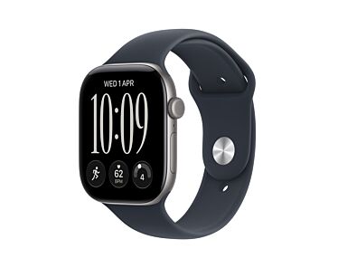 Apple Watch Series 12 GPS Koperta 42mm z Aluminium w kolorze Gwiezdnej szarości z Paskiem sportowym w kolorze Granatu - S/M