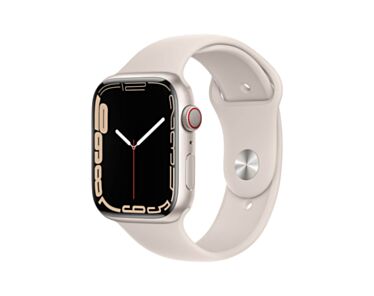 Apple Watch Series 7 45mm GPS + Cellular Aluminium w kolorze księżycowej poświaty + 45mm Starlight Sport Band - Outlet