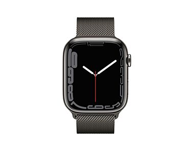 Apple Watch Series 7 45mm GPS + Cellular Koperta ze stali nierdzewnej w kolorze grafitowym z bransoletą mediolańską w kolorze grafitowym - Outlet