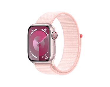 Apple Watch Series 9 GPS + Cellular Koperta 41mm z Aluminium w kolorze Różowym z Opaską sportową w kolorze Jasnoróżówym
