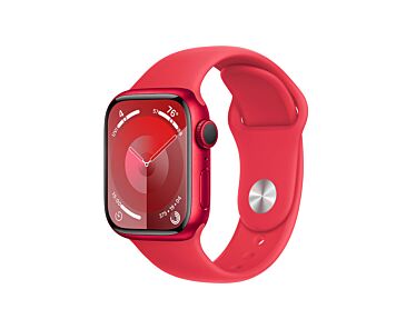 Apple Watch Series 9 GPS Koperta 41mm z Aluminium w kolorze (PRODUCT)RED z Paskiem sportowym w kolorze (PRODUCT)RED - rozmiar S/M