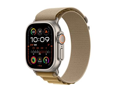 Apple Watch Ultra 2 GPS + Cellular Koperta 49mm z Tytanu w kolorze Naturalnym z Opaską Alpine w kolorze Beżowym - M