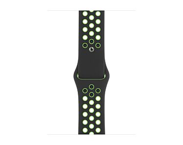Apple Pasek sportowy Nike  w kolorze czarnym/ostrej limetki do koperty 44mm / 45mm / 46mm / 49mm - rozmiar S/M/L