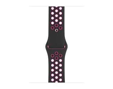 Apple Pasek sportowy Nike  w kolorze czarnym/intensywnego różu do koperty 44mm / 45mm / 46mm / 49mm - rozmiar S/M/L