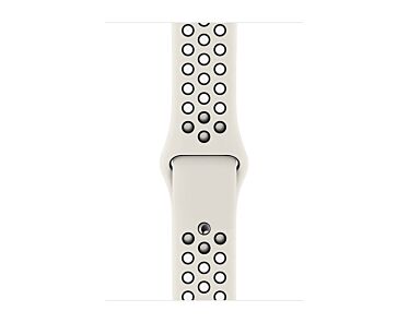 Apple Pasek sportowy Nike  w kolorze białym/czarnym do koperty 42mm / 44mm / 45mm / 46mm / 49mm - rozmiar S/M/L