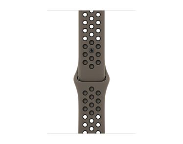 Apple Pasek sportowy Nike  w kolorze oliwkowym/czarnym do koperty 44mm / 45mm / 46mm / 49mm - rozmiar S/M/L