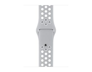 Apple Pasek sportowy Nike  w kolorze srebrnym/białym do koperty 42mm / 44mm / 45mm / 46mm / 49mm - rozmiar S/M/L