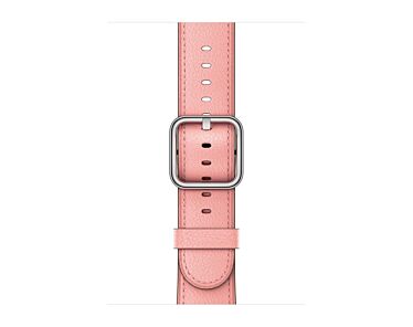 Apple Skórzany pasek z klamrą klasyczną w kolorze delikatnego różu do koperty 42mm / 44mm / 45mm / 46mm / 49mm - rozmiar M/L