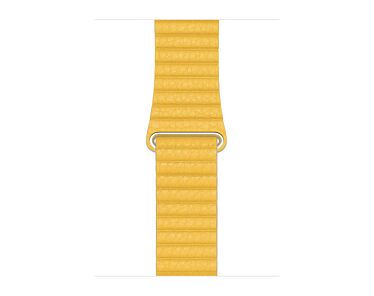Apple Opaska skórzana w kolorze cytryny do koperty 44mm / 45mm / 46mm / 49mm - rozmiar L