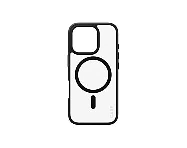 CARE by PanzerGlass Flagship Etui do iPhone 16 Pro z czarną ramką i MagSafe - Przezroczyste