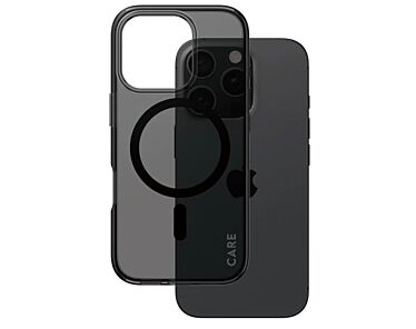 CARE by PanzerGlass Flagship Etui do iPhone 16 Pro z czarnym MagSafe - Smokey