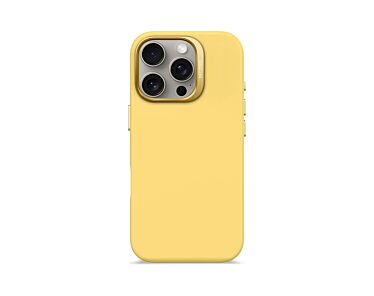 Decoded AntiMicrobial Silicone Backcover Etui silikonowe do iPhone 16 Pro Max kompatybilne z MagSafe - Żółte