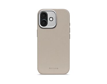 Decoded Leather Backcover Etui skórzane do iPhone 17 kompatybilne z MagSafe - Beżowe