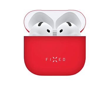Fixed Etui silikonowe do Airpods 4 - Czerwone