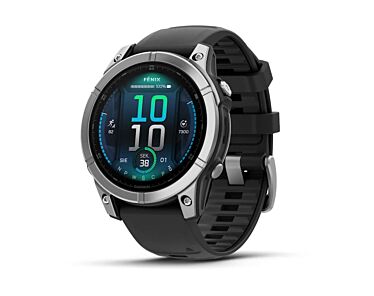 Garmin Fenix E Smartwatch z kopertą 47mm ze stali nierdzewnej z silikonowym paskiem w kolorze czarnym