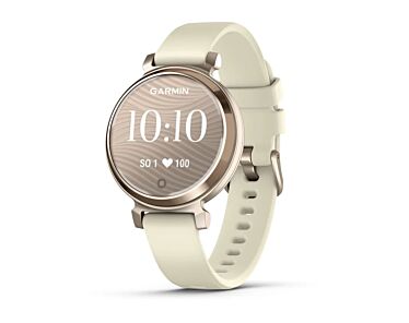 Garmin Lily 2 Smartwatch z kopertą 35mm w kolorze Cream Gold z silikonowym paskiem w kolorze kokosowym