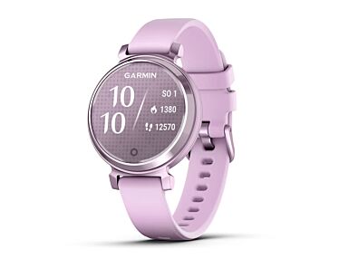 Garmin Lily 2 Smartwatch z kopertą 35mm w kolorze Metallic Lilac z silikonowym paskiem w kolorze liliowym