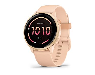 Garmin Vivoactive 6 Smartwatch GPS + Cellular z kopertą 42mm w kolorze różowego świtu z paskiem w kolorze różowego świtu
