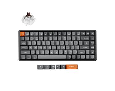 Keychron K2 MAX bezprzewodowa klawiatura mechaniczna z podświetleniem RGB Keychron Hot-Swap Super Brown Switch - Czarna (Black)