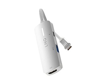 LINQ Hub 3in1 Pro USB-C Multiport /4K HDMI / USB-C PD 140W / USB-A  - Srebrny