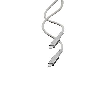 LINQ Kabel USB4 PRO USB-C na USB-C /240W / PD 3.1 / 8K/60Hz / 0,3m - Srebrny