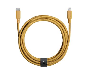 Native Union Belt Cable XL Kabel USB-C na lightning 3m - Brązowy (kraft)