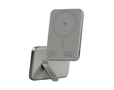 PanzerGlass Empower Powerbank magnetyczny 5000mAh z podstawką kompatybilny z MagSafe - Tytanowy