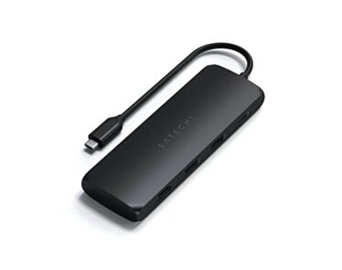 Satechi Aluminium USB-C Hybrid Multiport adapter (SSD Enclosure, HDMI 4K, 2 x USB-A 3.1 Gen 2 up to 10 Gbps) - Black