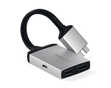 Satechi Dual HDMI 4K USB-C Adapter Silver