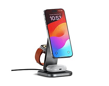 Satechi Foldable Charging Stand Składana ładowarka bezprzewodowa 3w1 do iPhone szara-1.jpg