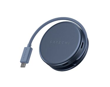 Satechi OntheGo Adapter do urządzeń mobilnych 5w1 (USB-C 5 Gbps / USB-A 5 Gbps / HDMI 4K / czytnik kart SD 104MB/s / USB-C PD passthrough 60W) - Indygo