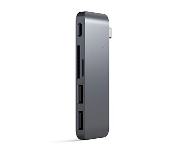 Satechi USB-C Pass Through HUB - 2xUSB 3.0 / USB-C (PD) / SD / microSD / Space Gray (gwiezdna szarość)
