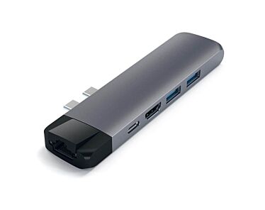 Satechi USB-C PRO HUB Ethernet - 2xUSB 3.0 / Ethernet / HDMI / USB-C / microSD / Space Gray (gwiezdna szarość)