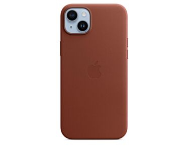 Skórzane etui z MagSafe do iPhone’a 14 Plus – umbra