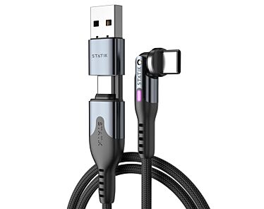 Statik PowerPivot Pro Kabel USB-C na USB-C i adapter do USB-A w zestawie - Biały - 1.jpg