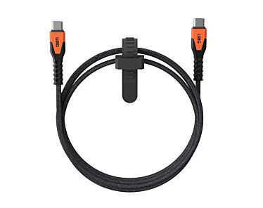 UAG Rugged Kabel USB-C na USB-C 60W 1,5m - Czarno-pomarańczowy-4.jpg
