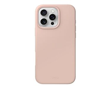 UNIQ Lino Hue Etui silikonowe do iPhone 16 Pro Max kompatybilmne z MagSafe - Różowe