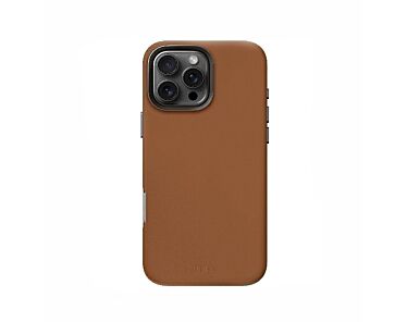 UNIQ Lyden Etui ze skóry ekologicznej do iPhone 16 Pro Max kompatybilne z MagSafe - Brązowe