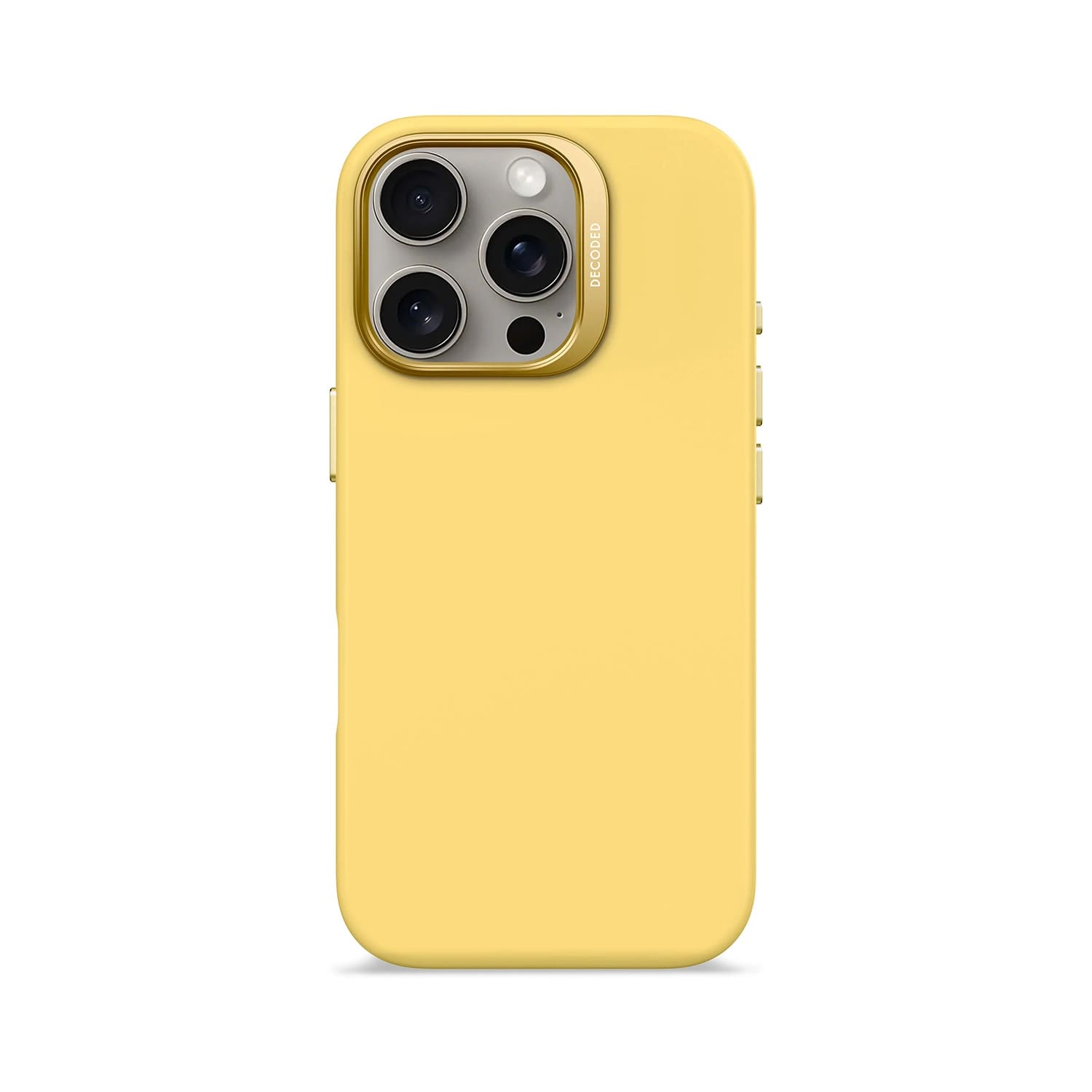 Decoded AntiMicrobial Silicone Backcover Etui silikonowe do iPhone 16 Pro Max kompatybilne z MagSafe - Żółte