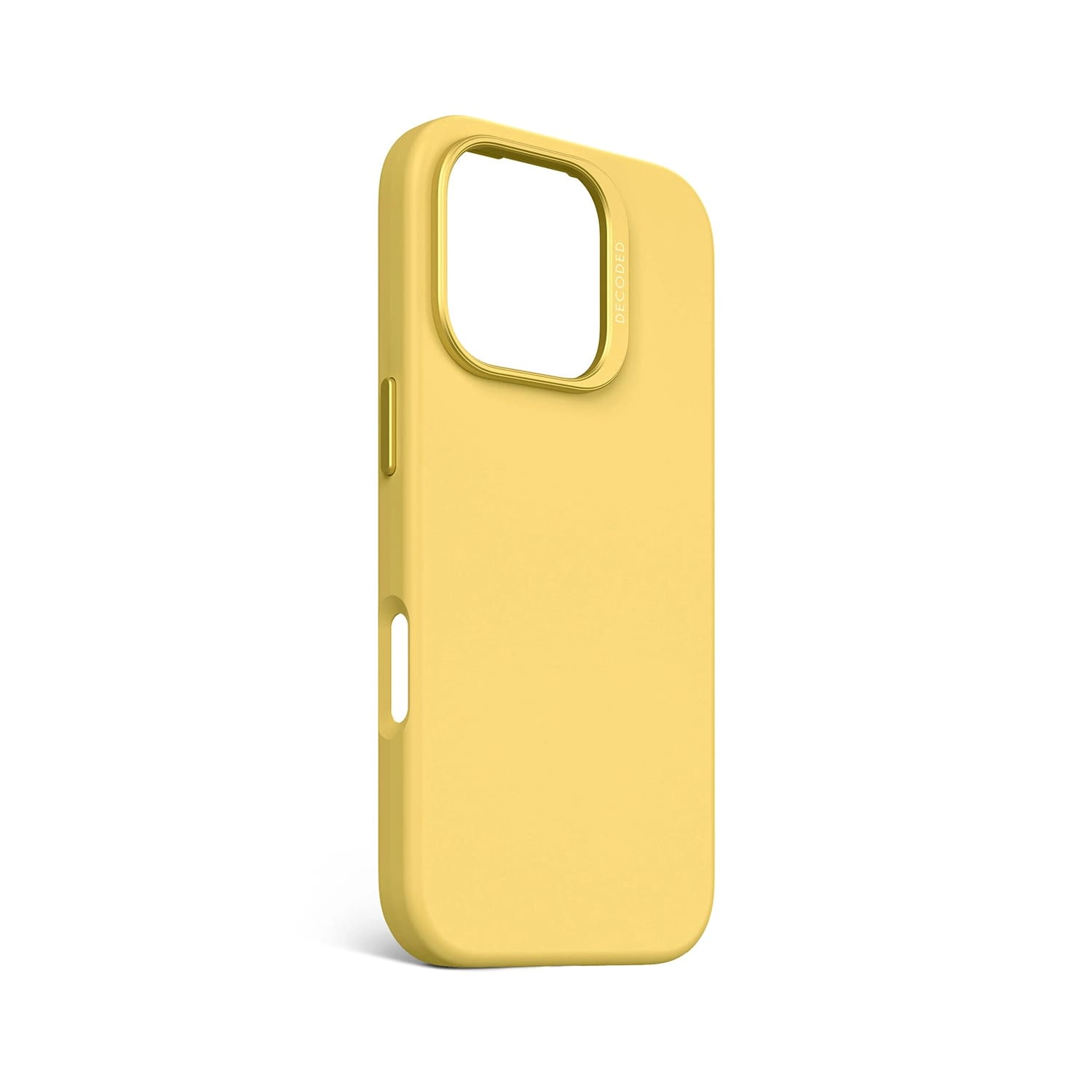 Decoded AntiMicrobial Silicone Backcover Etui silikonowe do iPhone 16 Pro Max kompatybilne z MagSafe - Żółte