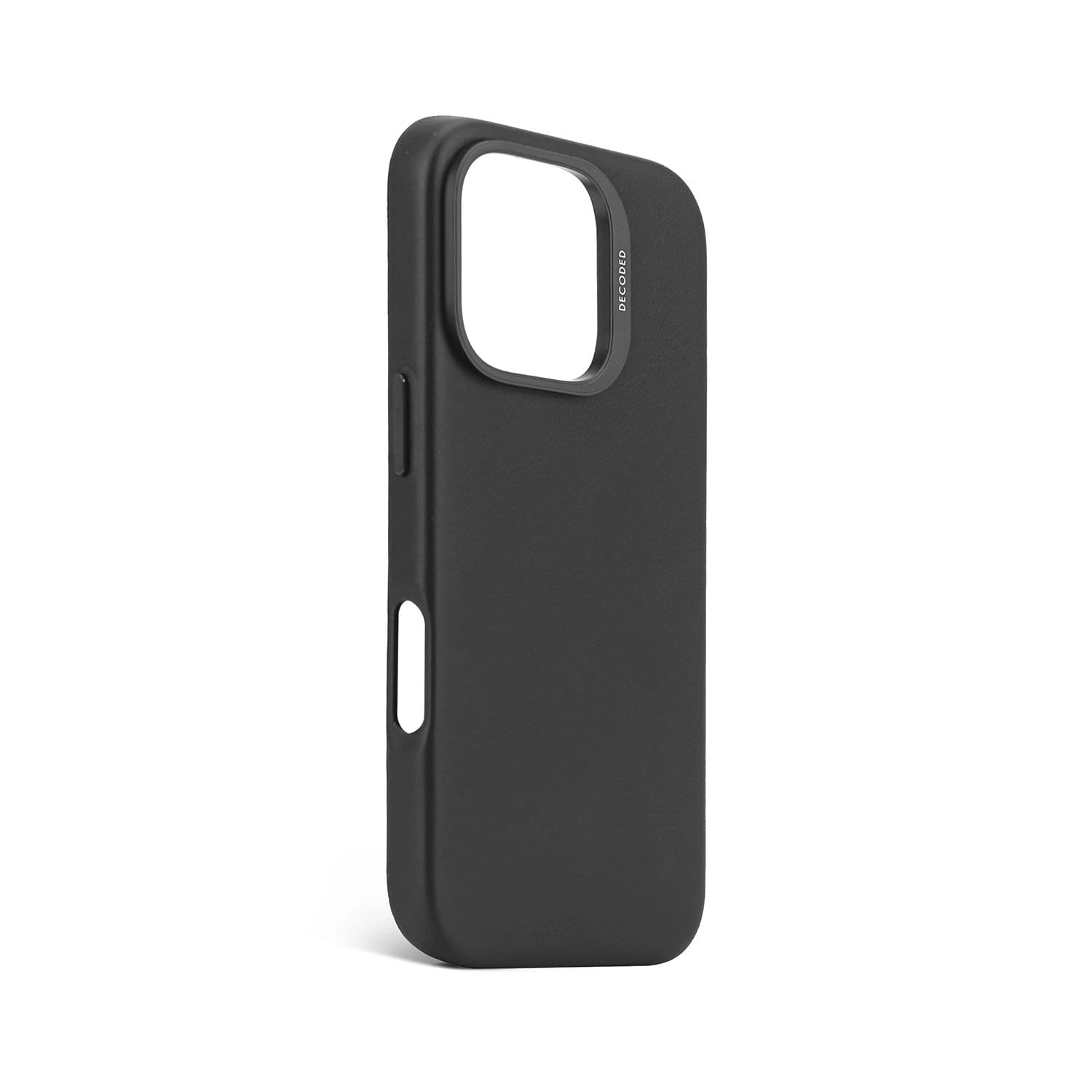 Decoded Leather Backcover Etui skórzane do iPhone 16 Pro kompatybilne z MagSafe - Czarne