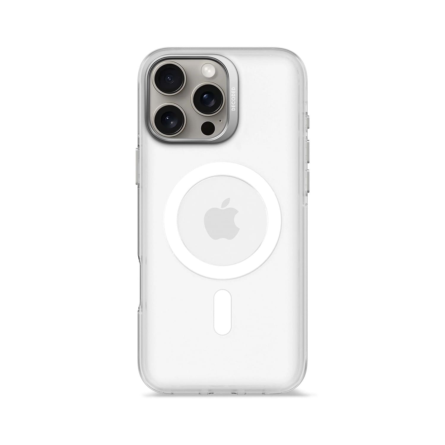 Decoded Recycled Plastic Transparent Backcover Etui do iPhone 16 Pro Max - Przezroczyste (Frosted White)
