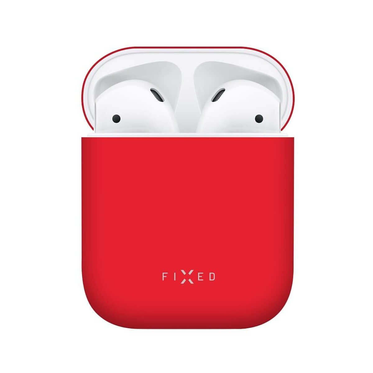 Fixed Silky Silikonowe etui ochronne do Apple AirPods - Czerwone