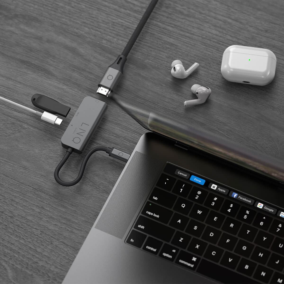 LINQ - HUB 3in1 USB-C HDMI - Space Gray