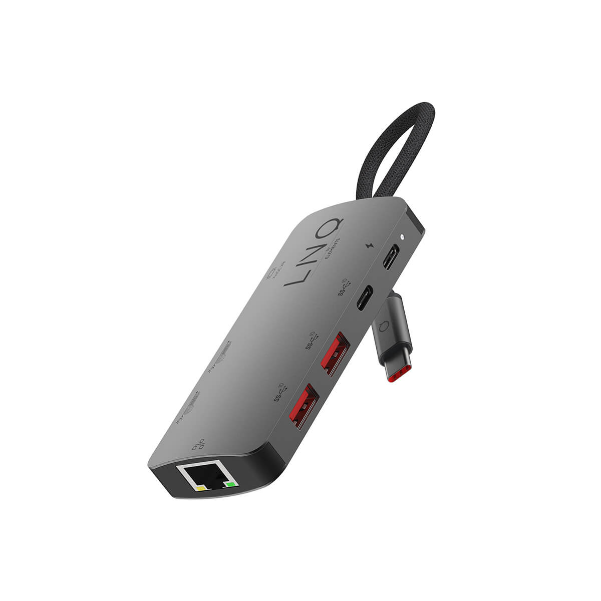 LINQ - Hub 8w1 8K Pro USB-C Multiport - Szary kosmiczny