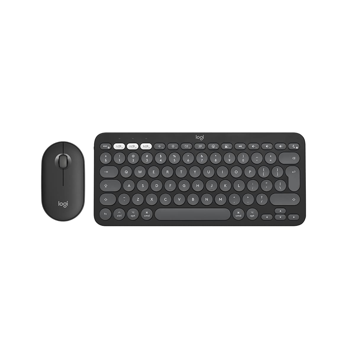 Logitech Zestaw klawiatura i mysz Pebble Combo do Mac - Grafitowy Logitech Zestaw klawiatura i mysz Pebble Combo do Mac - Grafitowy