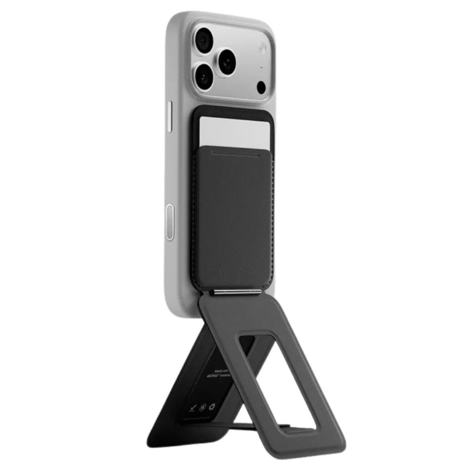 Moft Movas Tripod Magnetyczny portfel i stojak na telefon kompatybilny z MagSafe - Czarny Moft Movas Tripod Magnetyczny portfel i stojak na telefon kompatybilny z MagSafe - Czarny