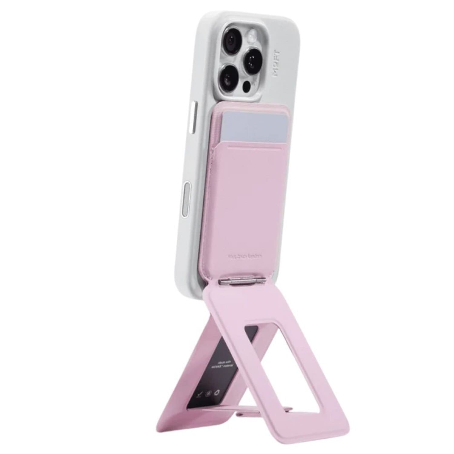 Moft Movas Tripod Magnetyczny portfel i stojak na telefon kompatybilny z MagSafe - Różowy