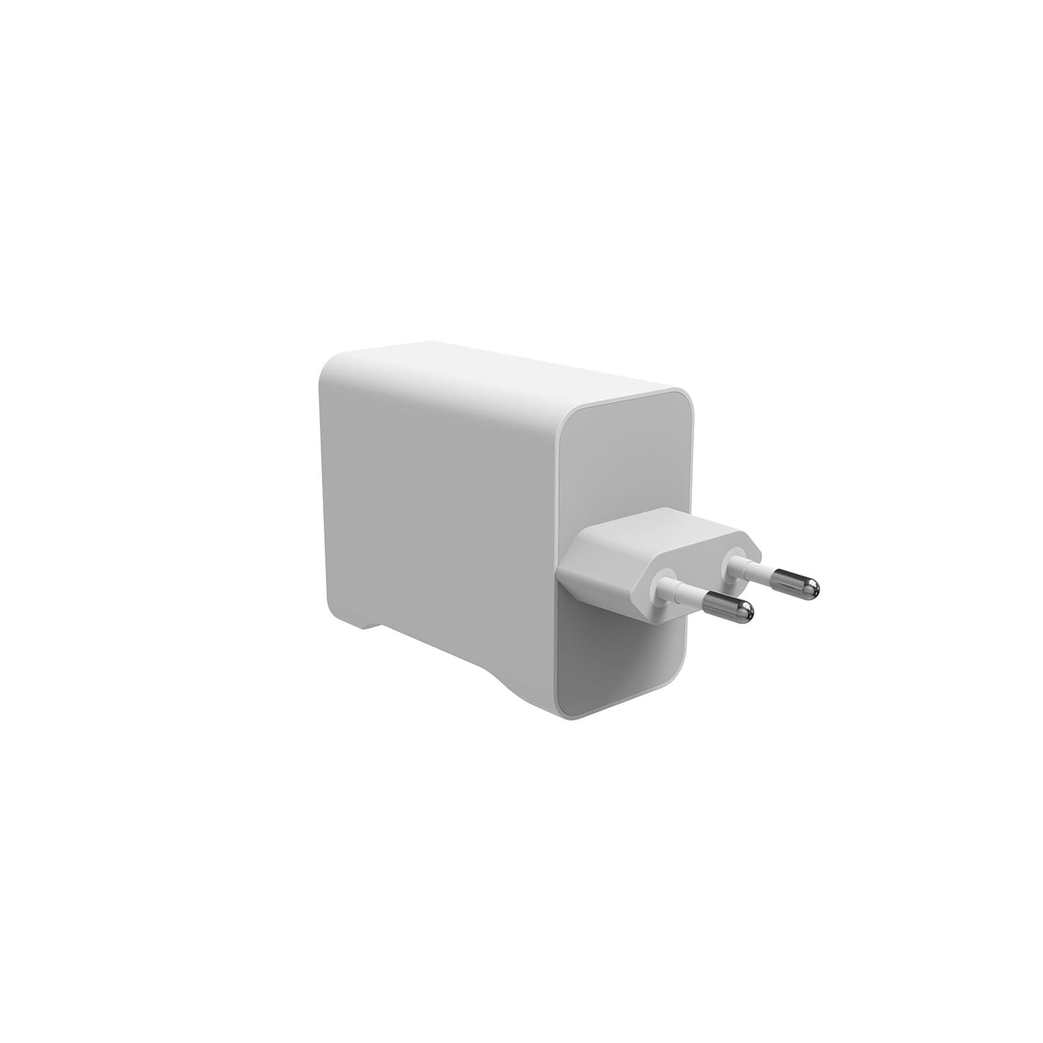 Mophie ROC GaN Ładowarka sieciowa / 2x USB-C / 67W ze zwijanym kablem - Biała